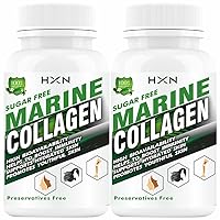 MK Marine Collagen Supplements for Women, Men with Hyaluronic Acid, Vitamin C, E, B12 Supplement Glutathione, Biotin, Grape Seed Extract. Pure Hydrolyzed Protein Powder Peptides for Skin-120 Tablets