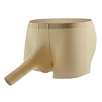 niceone Men's Elephant Nose Boxer Shorts Underwear Casual Solid Color Boxer Briefs Men Low Waist Loose Fit Breathable Panty