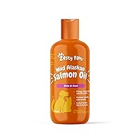Zesty Paws Salmon Oil for Dogs and Cats with Wild Alaskan Salmon Oil Omega 3 and 6 Fatty Acids with EPA DHA for Pets Supports Normal Skin Moisture and Immune System Function 8.5oz