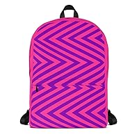 Bright Hot Pink And Neon Purple Chevron Backpack