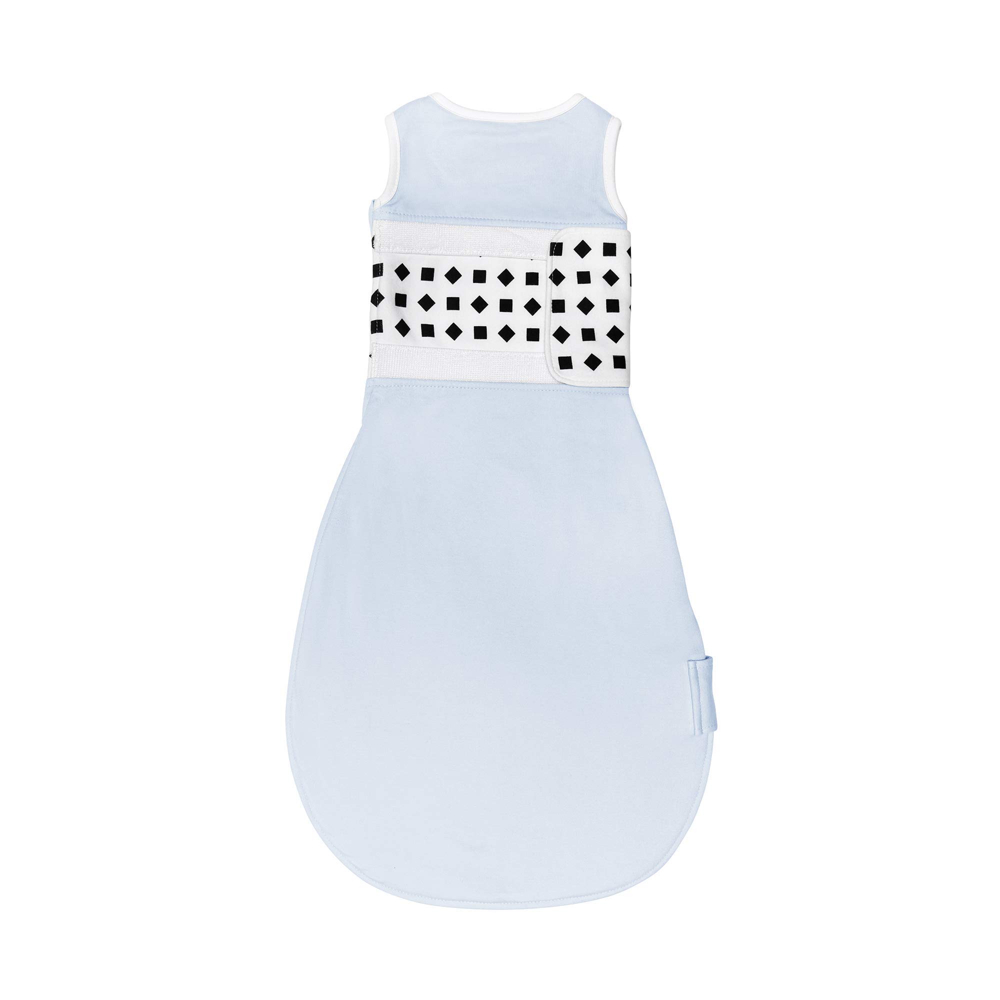 Nanit Breathing Wear Sleeping Bag – 100% Cotton Baby Sleep Sack - Works with Nanit Pro Baby Monitor to Track Breathing Motion Sensor-Free, Real-Time Alerts, Size Medium, 6-12 Months, Powder Blue