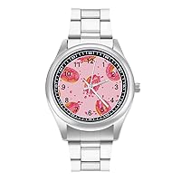Sweet Donuts Print Fashion Classic Wrist Watches for Men Casual Business Dress Watch Gifts