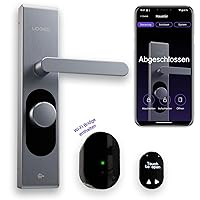 LOQED Touch Smart Lock Door Lock Silver - Electronic Door Lock Front Door - 256 Bit Encryption - Smart Home Front Door Lock + Smartphone App - Smart Door Lock Electric