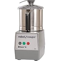 Robot Coupe BLIXER 4 Blixer Vertical Commercial High Speed Blender/Mixer, 4.5-Quart Stainless Steel Batch Bowl, 1 Speed, Stainless Steel, 120 Vol, 1-1/2 hp