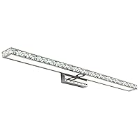 SOLFART Dimmable Crystal 40 Inches Long Bathroom Vanity Lights Fixtures Over Mirror Wall Lights