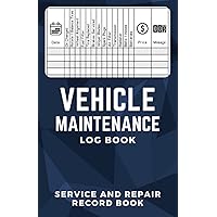 Vehicle Maintenance Log Book: Service and Repair Record Book for Vehicles, Maintenance Checklist for Cars and Trucks, Auto Maintenance Expense Diary
