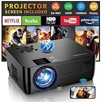ROCONIA 5G WiFi Bluetooth Native 1080P Projector, 13000LM Full HD Movie Projector, LCD Technology 300