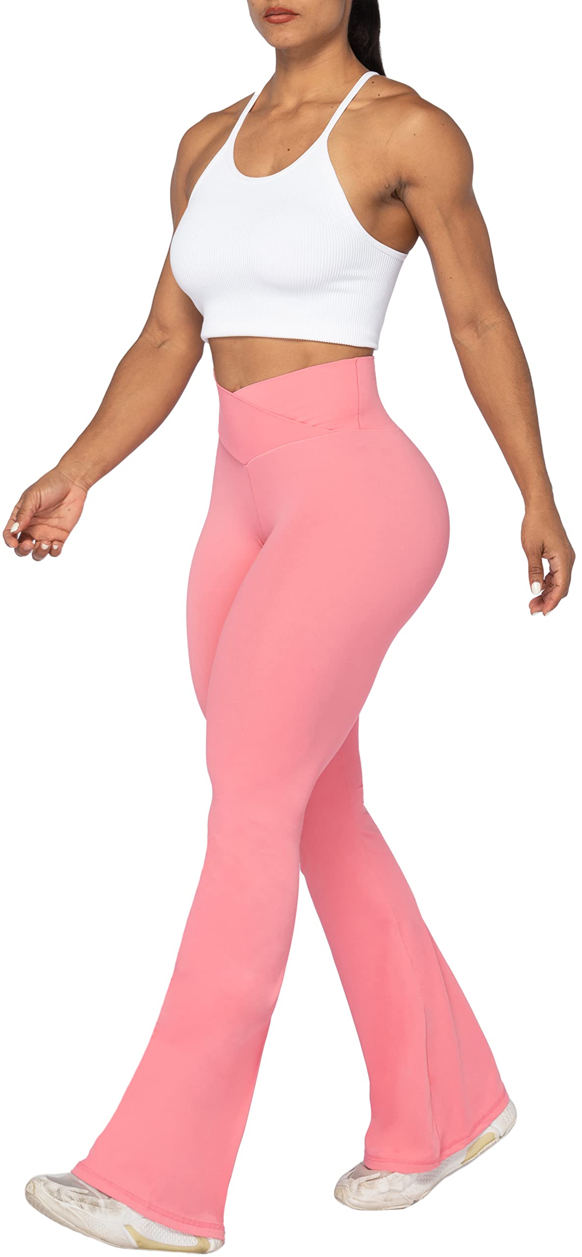 Buy Sunzel Flare Leggings, Crossover Yoga Pants with Tummy Control