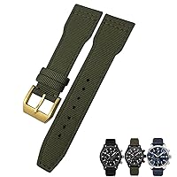 22mm 21mm Nylon Fabric Watchband Suitable for IWC Big Pilot IIW388002 Spitfire Watch Strap Green Canvas TOP GUN Sport Bracelets