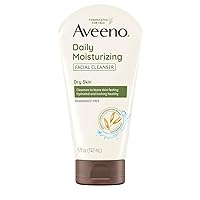 Daily Moisturizing Facial Cleanser with Soothing Non-GMO Oat, Hydrating Face Wash for Soft & Supple Skin, Free of Parabens, Sulfates, Fragrance, Dyes & Soaps, 5 fl. oz