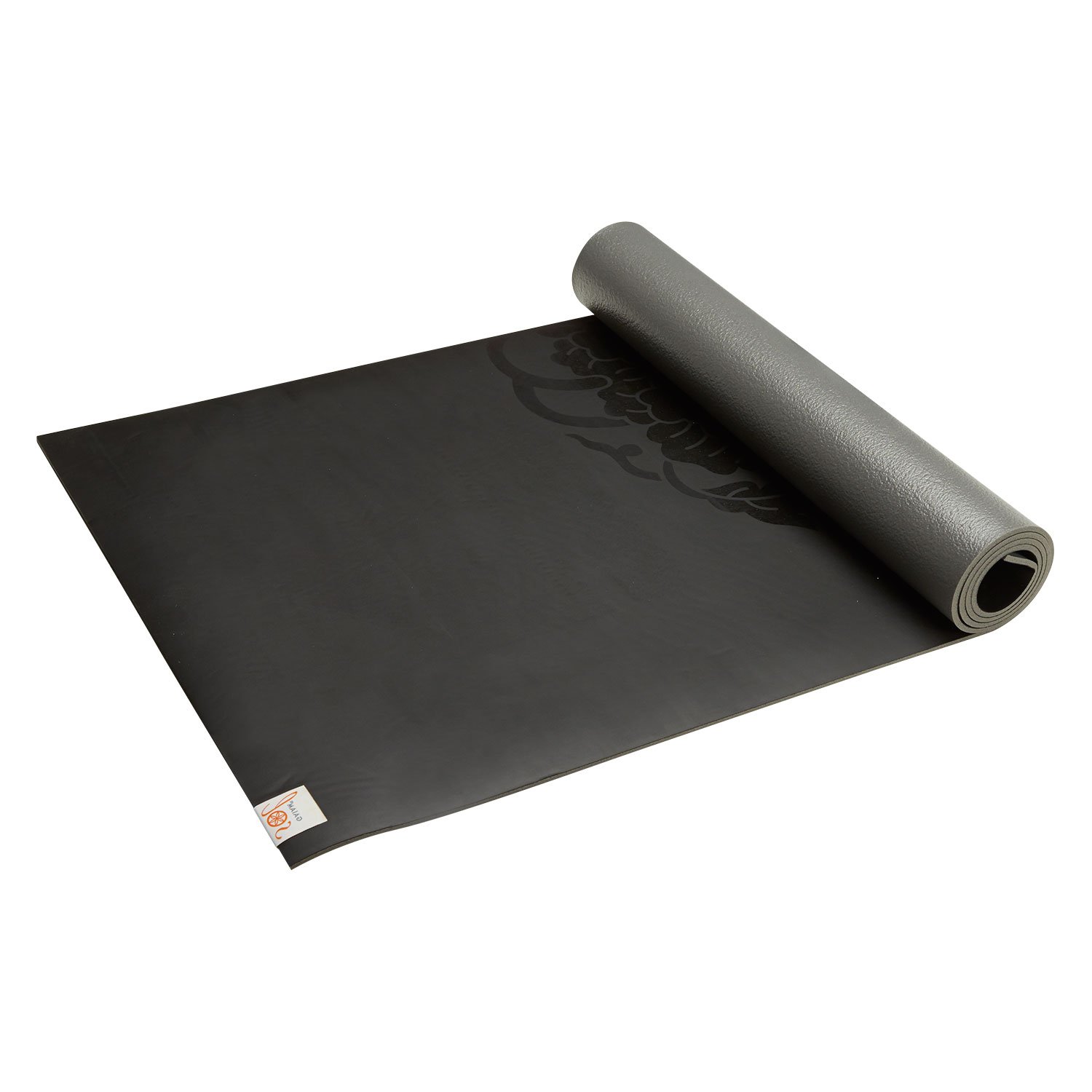 Gaiam Dry-Grip Yoga Mat - 5mm Thick Non-Slip Exercise & Fitness Mat for Standard or Hot Yoga, Pilates and Floor Workouts - Cushioned Support, Non-Slip Coat - 68 x 24 Inches