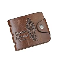 Generic Mens Credit Slim Card Holder Bi-fold Leather Wallet ID Front Pocket Clutch US, brown(Bi-fold Clutch)