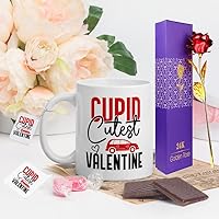 Valentine's Day Gift Printed Ceramic Mug and Keychain and Tea Coaster Combo || Pack of 3 (Coffee Mug, Keychain, Teacoaster) Best Valentine Gift for loving One || Special Mockup STYLE-48