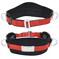 X XBEN Portable Safety Belt, With Hip Pad and 2 D Rings, Personal Equipment Safety Climbing Harness