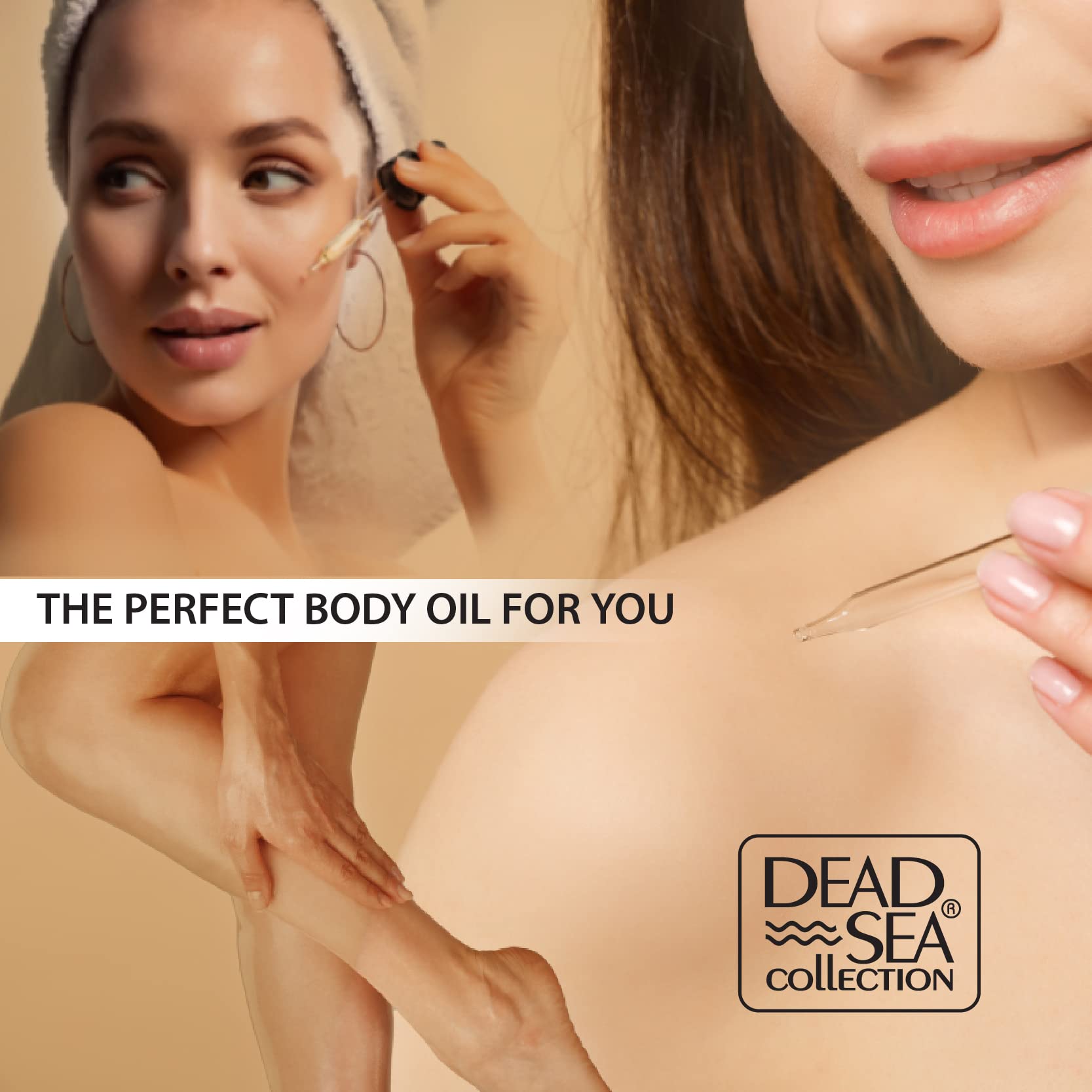 Dead Sea Collection Body Oil with Lavender-Dry Skin Moisturizer and Hydrating Massage Oil-Nourishing Bath Oil-Increase Skin Elasticity and Provide Anti-Aging(4 fl.oz)