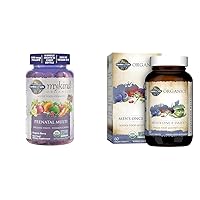 Garden of Life Organic Prenatal Gummies Multivitamin with Men's Once Daily Whole Food Multivitamin - 60 Tablets
