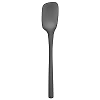 Tovolo Flex-Core All Silicone Spatula, Tapered Edge, Ergonomic Handle, Heat Resistant, Charcoal