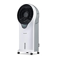 Newair Evaporative Cooler 470 CFM 250 sq. ft. Freestanding Home Air Cooler 3 Fan Speeds 1.45 Gallon Water Tank, White Easy Glide Wheels Remote Control Included