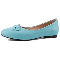 Women Round Toe Comfortable Ballet Flat with Bows