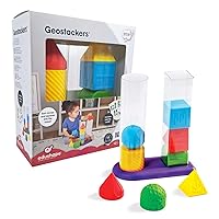 Edushape Baby Stacking Toys, 11 PC Set - Geostacker Toddler Stacking Toy for STEM Educational Learning - Colorful Baby Stacking Balls for Cause-&-Effect Play & Sensory Development by Babies and Kids