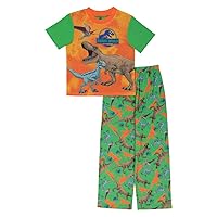 Jurassic World Boys' 2-Piece Loose-fit Pajamas Set
