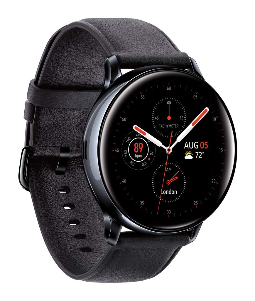 SAMSUNG Galaxy Watch Active 2 Smart Watch 44mm US Version GPS Bluetooth Advanced Health Monitoring Fitness Tracking Long-Lasting Battery, Aqua Black