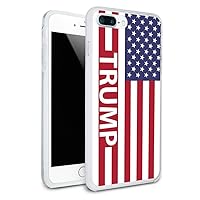 President Trump American Flag Protective Slim Fit Hybrid Rubber Bumper Case Fits Apple iPhone 8 Plus