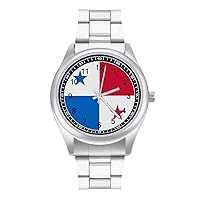 Panama Flag Classic Watches for Men Fashion Graphic Watch Easy to Read Gifts for Work Workout