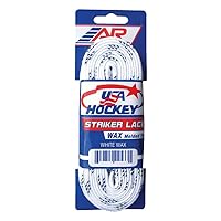 A&R Sports USA Waxed Hockey Laces, 108-Inch, White