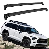 Cross Bar Fits for Toyota Sequoia 2023 2024 Crossbars Luggage Cargo Carrier Lockable Roof Rack Black 2PCS