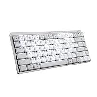 MX Mechanical Mini for Mac Wireless Illuminated Keyboard, Low-Profile Switches, Tactile Quiet Keys, Bluetooth, USB-C, Apple, iPad - Pale Grey - With Free Adobe Creative Cloud Subscription