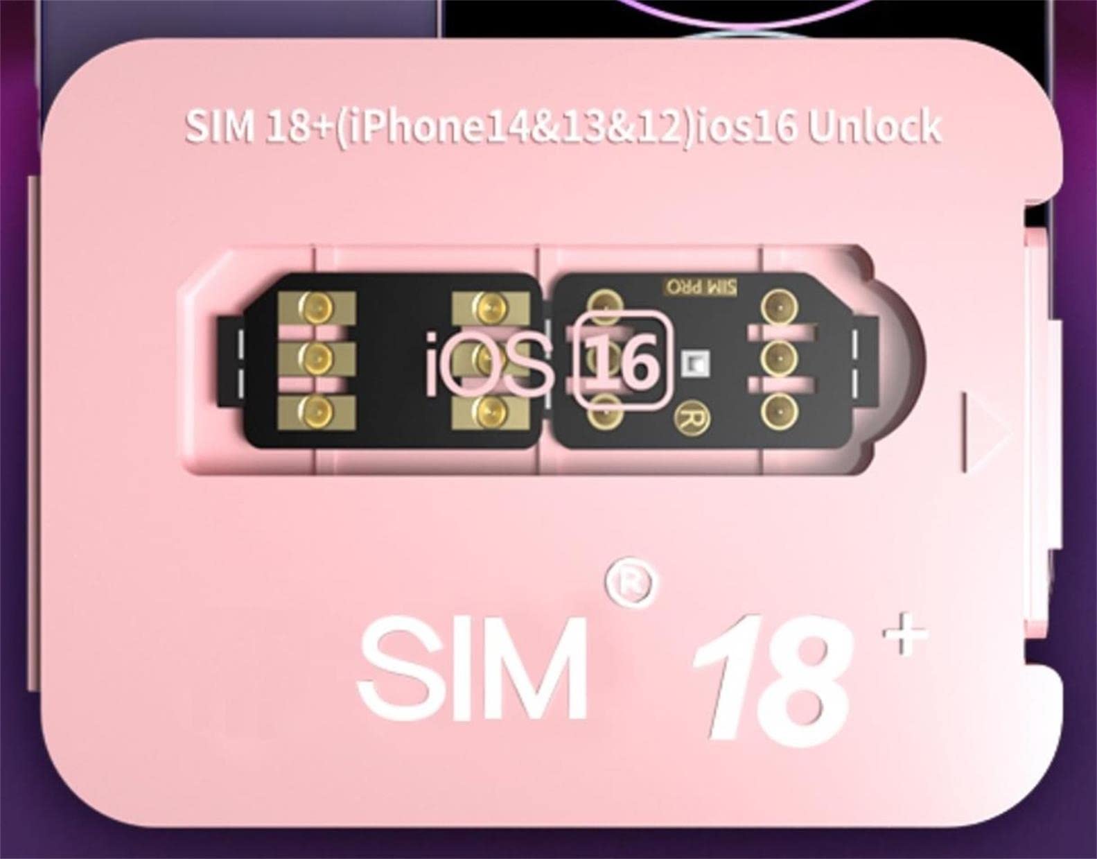 Fengyue R- Unlock Sim18+ Unlock Adapter, 5G iOS16 Compatible SIM Unlock Unlock SIM-Free Unlock Adapter for iPhone 14 / 14 Pro / 14 Pro Max /14 Plus / 13 / 13 Pro Max / 13 Mini / 12 / 12 Pro Max / 12 Mini / 12 Pro Max / 12 Mini / 11 / 11 Pro / 11 Pro Max /