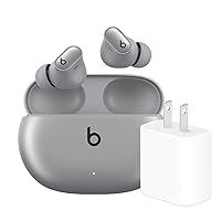 Beats Studio Buds + in Cosmic Silver with Apple 20W USB-C Power Adapter