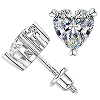 Diamond Stud Earrings for Women Men Gifts for Wife Soulmate Mom Girlfriend Moissanite Earrings 1.0Ct-2Ct Anniversary Jewelry Present for Wife, Birthday Valentines Gifts