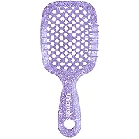 UNbrush MINI Wet & Dry Vented Detangling Hair Brush, Amethyst Lavender