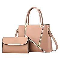 Leather Handbag For Women Trendy 2Pcs Handbag Wallet Set Women's Handbags