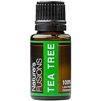 Nature's Fusions Tea Tree, 100% Pure and Natural Essential Oils, Undiluted, Therapeutic Grade for Aromatherapy and Topical Use, 5 Fl Oz (Pack of 1) (15 mL)