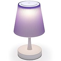 Purple Lamp for Girls Bedrooms - Modern Small Table Lamp for Bedroom, Bedside Nightstand, Nursery, Cute Kids Lamp with USB Charging Port, 3-Level Touch Dimmable Switch