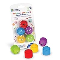 Rainbow Emotion Fidget Poppers, 5 Pieces, Ages 3+, Sensory Toys, Social-Emotional Learning,Sensory Toys for Toddlers,SEL Skills,fine Motor Skills