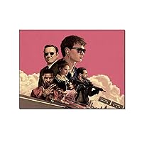 Movie Poster Baby Driver 2017 Action Movie Canvas Print (8) Canvas Painting Posters And Prints Wall Art Pictures for Living Room Bedroom Decor 24x32inch(60x80cm) Unframe-style