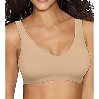 Hanes Womens Smooth Comfort Wireless Bra, Seamless Full-coverage T-shirt Moisture Wicking, Single & 2-pack Bras, Nude, XX-Large US