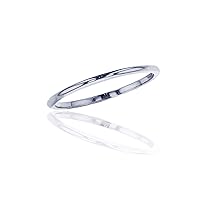 DECADENCE 10K or 14K Yellow, White and Rose Gold 1mm Plain Polished Wedding Band, Size 4-12