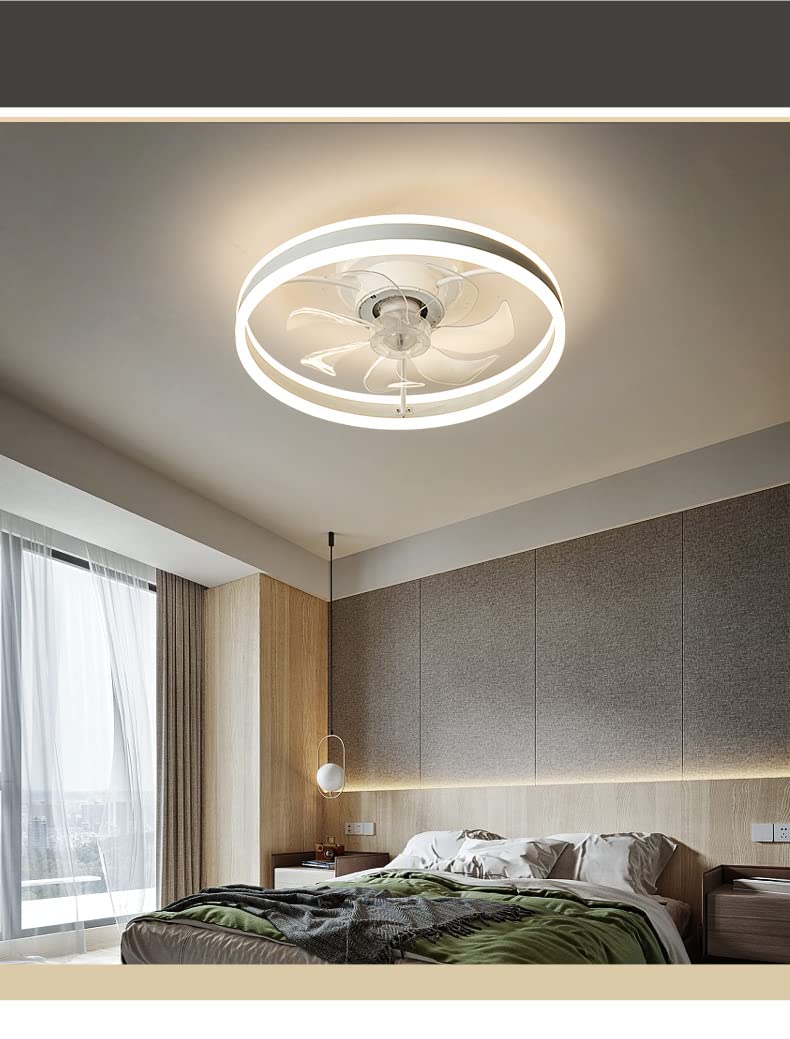 Eurotondisplay Deckenventilator mit LED Beleuchtung D3305 Deckenlampe Ø 50cm 96W Fernbedienung Lichtfarbe/Helligkeit einstellbar dimmbar LED Deckenleuchte fan light ceiling (D3305)