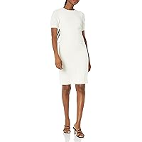 Tommy Hilfiger Women's Scuba Crepe Structured Short Puff Sleeve