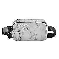 Marble Fanny Pack for Women Men Belt Bag Crossbody Waist Pouch Waterproof Everywhere Purse Fashion Sling Bag for Running Hiking Walking Travel