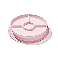 OXO Tot Stick and Stay Suction Divided Plate - Blossom