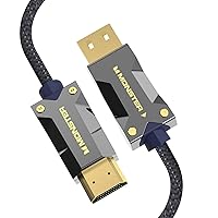 Monster M-Series Active Optical Cable Lightwave Certified Premium HDMI 2.1-48 Gbps Cable with Aluminum Extrusion Connector, V-Grip, Duraflex Protective Jacket - Supports 8K @ 60HZ, 4K @ 120HZ, 49.2 FT