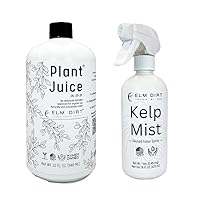 Elm Dirt Plant Juice Organic Fertilizer & Kelp Mist Plant Spray Bundle for All Plants - Foliar Spray for Plants Food Indoor House Plants & Outdoor Plant food | Growth Healthy & Boost Soil(32oz - 16oz)