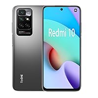 Xiaomi Redmi 10 Smartphone, 4GB + 128GB, 50MP AI Quad Camera, MediaTek Helio G88 Processor, 6.5 Inch FHD+ DotDisplay, Dual SIM (Carbon Grey)