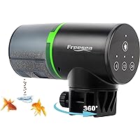 FREESEA Aquarium Automatic Fish Feeder: Vacation Timer Feeder for Fish Tank Electric Adjustable Auto Fish Food Dispenser 0.05 Gal & Two Fixed Methods